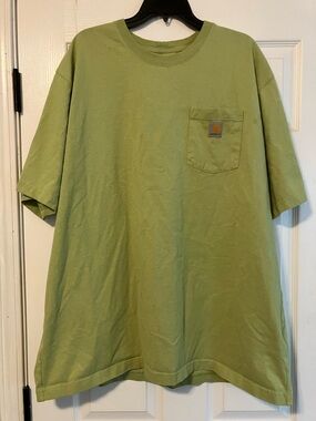 Carhartt Olive Green Workwear Pocket Loose Fit Shirt Mens Size 2XL